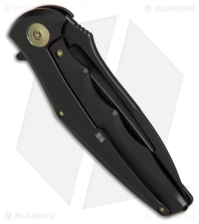 WE Knife Co. 608L Tanto Frame Lock Knife Black/Gold Ti (4" Black SW) 4 WE Knife Co. 608L Tanto Frame Lock Knife Black/Gold Ti (4" Black SW) - Image 2