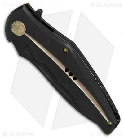 WE Knife Co. 608L Tanto Frame Lock Knife Black/Gold Ti (4" Black SW) 5 WE Knife Co. 608L Tanto Frame Lock Knife Black/Gold Ti (4" Black SW) - Image 3