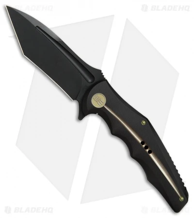 WE Knife Co. 608L Tanto Frame Lock Knife Black/Gold Ti (4" Black SW) 3 WE Knife Co. 608L Tanto Frame Lock Knife Black/Gold Ti (4" Black SW)