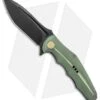 WE Knife Co. 608N Frame Lock Knife Green Titanium (4" Black Stonewash)