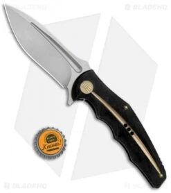 WE Knife Co. 608S Frame Lock Knife Black Titanium (4" Stonewash) -Benchmadess Zone WE Knife Co 608S FL Black SW BHQ 85487 jr bottlecap