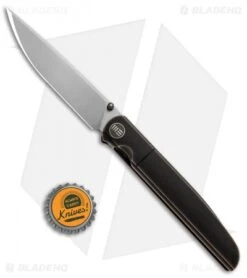 WE Knife Co. 618H Frame Lock Knife Bronze/Black Titanium (3.8" Satin) -Benchmadess Zone WE Knife Co 618F Bronze Black Ti Satin BHQ 89123 jr bottlecap