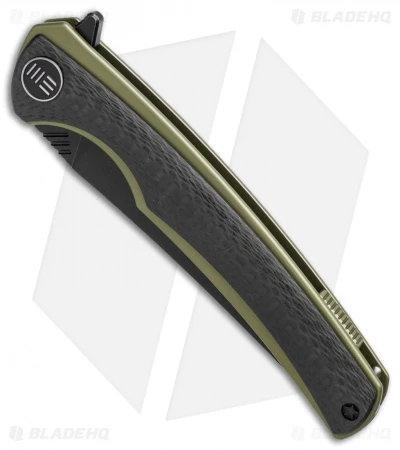 WE Knife Co. 704CF-I Liner Lock Knife CF/Gold Ti (3.6" Black Stonewash) 5 WE Knife Co. 704CF-I Liner Lock Knife CF/Gold Ti (3.6" Black Stonewash) - Image 3