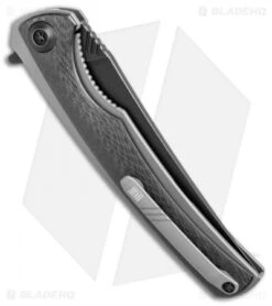 WE Knife Co. 704CF-J Liner Lock Knife CF/Ti (3.6" Black Stonewash) -Benchmadess Zone WE Knife Co 704CF J cf gray ti black sw BHQ 75628 er side jr