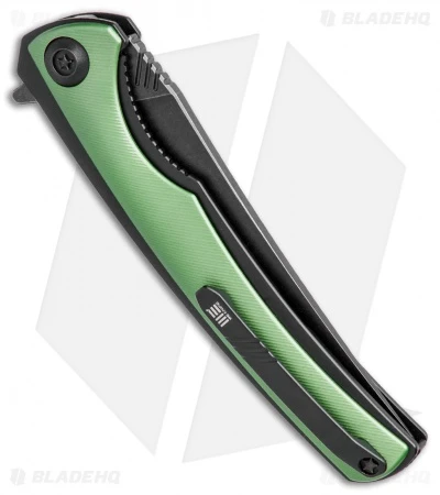 WE Knife Co. 704H Liner Lock Knife Green Ti (3.6" Black Stonewash) 5 WE Knife Co. 704H Liner Lock Knife Green Ti (3.6" Black Stonewash) - Image 3