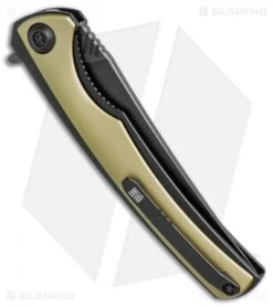 WE Knife Co. 704I Liner Lock Knife Gold Ti (3.6" Black Stonewash) -Benchmadess Zone WE Knife Co 704I gold ti black sw BHQ 75622 er side jr