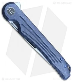 WE Knife Co. Array Frame Lock Knife Blue Ti (3.7" Stonewash) 718B -Benchmadess Zone WE Knife Co Array Blue Ti SW 718B BHQ 79847 er spine