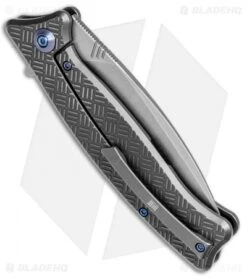 WE Knife Co. Balaenoptera Frame Lock Knife Gray Ti (3.5" Stonewash) 712D -Benchmadess Zone WE Knife Co Balaenoptera FL Gray Ti SW 712D BHQ 77537 jr side