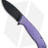 WE Knife Co. Balaenoptera Frame Lock Knife Purple Ti (3.5" Black) 712A