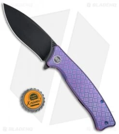WE Knife Co. Balaenoptera Frame Lock Knife Purple Ti (3.5" Black) 712A -Benchmadess Zone WE Knife Co Balaenoptera FL Purple Ti Black 712A BHQ 77539 jr bottlecap 1