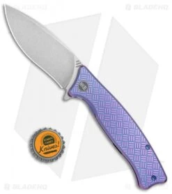 WE Knife Co. Balaenoptera Frame Lock Knife Purple Ti (3.5" Stonewash) 712B -Benchmadess Zone WE Knife Co Balaenoptera FL Purple Ti SW 712B BHQ 77538 jr bottlecap 1