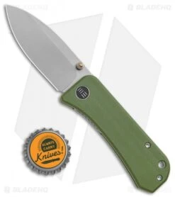 WE Knife Co. Banter Liner Lock Knife OD Green G-10 (2.9" Stonewash) -Benchmadess Zone WE Knife Co Banter LL OD Green G 10 Sandwash BHQ 107060 jr bottlecap