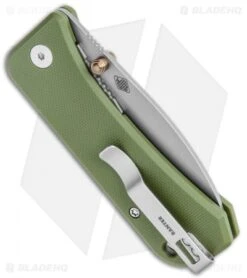WE Knife Co. Banter Liner Lock Knife OD Green G-10 (2.9" Stonewash) -Benchmadess Zone WE Knife Co Banter LL OD Green G 10 Sandwash BHQ 107060 jr side