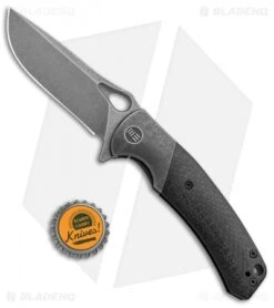 WE Knife Co. Bishop Flipper Folding Knife Gray Ti/CF (3.5" Stonewash) 903A -Benchmadess Zone WE Knife Co Bishop Flipper Folding Gray Ti CF SW 903A BHQ 93825 jr bottlecap