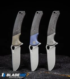 WE Knife Co. Bishop Flipper Folding Knife Gray Ti/CF (3.5" Stonewash) 903A -Benchmadess Zone WE Knife Co Bishop Flipper Folding Knife Bronze Ti CF Stonewash 903C BHQ 93826 kp black stump web