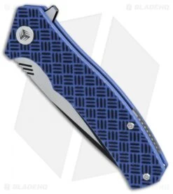 WE Knife Co. Blitz Liner Lock Knife Blue G-10 (3.4" Black SW) 711A -Benchmadess Zone WE Knife Co Blitz blue G10 black sw BHQ 75604 er spine