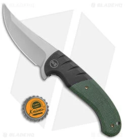 WE Knife Co. Curvaceous Frame Lock Knife Green Micarta/Ti (3.7" BB) WE20012-2 -Benchmadess Zone WE Knife Co Curvaceous FL Green Micarta Ti BB BHQ 141440 jr bottlecap