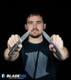 WE Knife Co. Deacon Flipper Knife Ti/CF Gray (3.25" Bead Blast) 901D -Benchmadess Zone WE Knife Co Deacon Flipper Knife Ti CF Gray Bead Blast 901D BHQ 93251 kp Jamie web 1