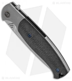 WE Knife Co. Deacon Flipper Knife Ti/CF Gray (3.25" Bead Blast) 901D -Benchmadess Zone WE Knife Co Deacon Ti CF Gray BB 901D BHQ 93251 jr spine