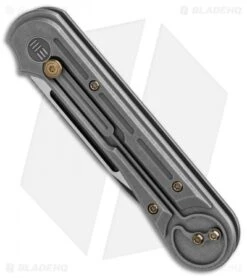 WE Knife Co. Double Helix Slide Lock Knife Gray Ti (3.3" Two-Tone) 815E -Benchmadess Zone WE Knife Co Double Helix Gray Ti Two Tone BHQ 87613 er spine