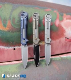 WE Knife Co. Double Helix Slide Lock Knife Blue Ti (3.3" Two-Tone) 815C -Benchmadess Zone WE Knife Co Double Helix Slide Lock Knife BHQ87622 kp old truck vertical web