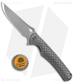 WE Knife Co. Drakon Integral Frame Lock Knife Gray Ti (3.4" Stonewash) 819C -Benchmadess Zone WE Knife Co Drakon Integral FL Gray Ti SW 819C BHQ 92536 jr bottlecap