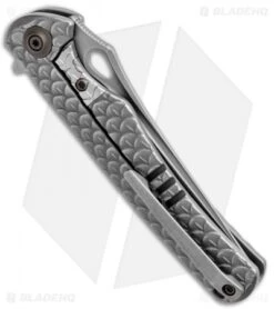 WE Knife Co. Drakon Integral Frame Lock Knife Gray Ti (3.4" Stonewash) 819C -Benchmadess Zone WE Knife Co Drakon Integral FL Gray Ti SW 819C BHQ 92536 jr side