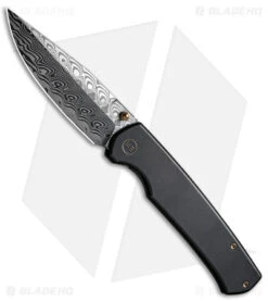 WE Knife Co. Evoke Frame Lock Knife Black Titanium (3.48" Damasteel) WE21046-DS1