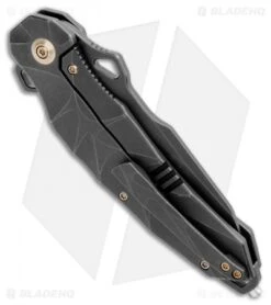 WE Knife Co. Hecate Frame Lock Knife Black Ti (3.81" Black Stonewash) 922B -Benchmadess Zone WE Knife Co Hecate FL Ti Black 922B BHQ 103136 jr side 1