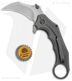 WE Knife Co. Incisor Karambit Frame Lock Knife Gray Ti (2.8" Stonewash) 816B -Benchmadess Zone WE Knife Co Incisor Karambit FL Gray Ti SW 816B BHQ 89917 jr bottlecap