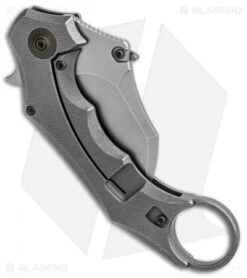 WE Knife Co. Incisor Karambit Frame Lock Knife Gray Ti (2.8" Stonewash) 816B -Benchmadess Zone WE Knife Co Incisor Karambit FL Gray Ti SW 816B BHQ 89917 jr side