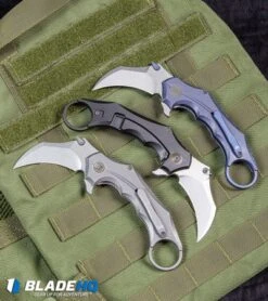 WE Knife Co. Incisor Karambit Frame Lock Knife Black Ti (2.8" Stonewash) 816C -Benchmadess Zone WE Knife Co Incisor Karambit Frame Lock Knife Black Ti Stonewash 816C BHQ89918 kp tac vest web