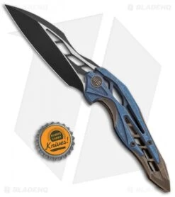 WE Knife Co. Isham Arrakis Knife Blue/Bronze Titanium (3.5" Two-Tone) 906B -Benchmadess Zone WE Knife Co Isham Arrakis Blue Bronze Ti TT BHQ 93258 jr bottlecap