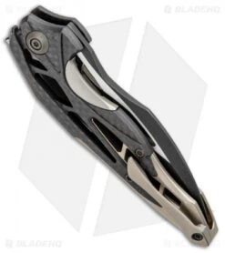 WE Knife Co. Isham Arrakis Knife Champagne Ti/CF (3.5" Black SW) 906CF-B -Benchmadess Zone WE Knife Co Isham Arrakis Champagne Ti CF Black SW 906CF B BHQ 96058 jr side