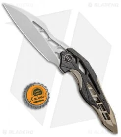 WE Knife Co. Isham Arrakis Knife Champagne Ti/CF (3.5" Stonewash) 906CF-A -Benchmadess Zone WE Knife Co Isham Arrakis Champagne Ti CF SW 906CF A BHQ 96057 jr bottlecap