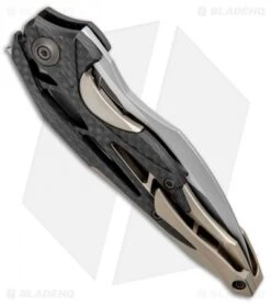 WE Knife Co. Isham Arrakis Knife Champagne Ti/CF (3.5" Stonewash) 906CF-A -Benchmadess Zone WE Knife Co Isham Arrakis Champagne Ti CF SW 906CF A BHQ 96057 jr side 2