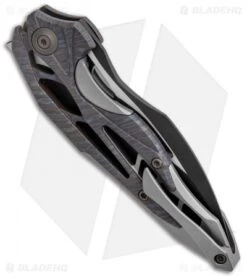 WE Knife Co. Isham Arrakis Knife Flame/Gray Ti (3.5" Black Stonewash) 906G -Benchmadess Zone WE Knife Co Isham Arrakis Flame Gray Ti Black 906G BHQ 103150 jr side