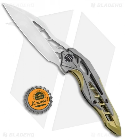 WE Knife Co. Isham Arrakis Knife Gold/Gray Titanium (3.5" Satin) 906C 6 WE Knife Co. Isham Arrakis Knife Gold/Gray Titanium (3.5" Satin) 906C - Image 4