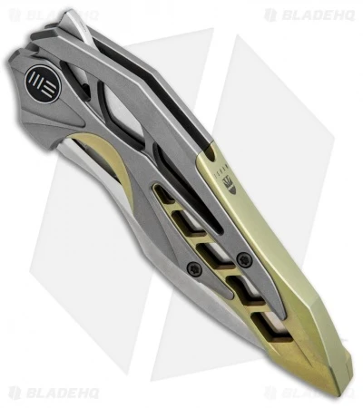 WE Knife Co. Isham Arrakis Knife Gold/Gray Titanium (3.5" Satin) 906C 4 WE Knife Co. Isham Arrakis Knife Gold/Gray Titanium (3.5" Satin) 906C - Image 2