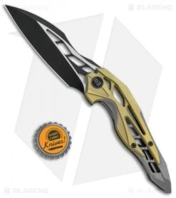 WE Knife Co. Isham Arrakis Knife Gold/Gray Titanium (3.5" Two-Tone) 906A -Benchmadess Zone WE Knife Co Isham Arrakis Gold Gray Ti TT 906A BHQ 93878 jr bottlecap