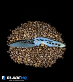 WE Knife Co. Isham Arrakis Knife Blue/Bronze Titanium (3.5" Two-Tone) 906B -Benchmadess Zone WE Knife Co Isham Arrakis Knife Blue Bronze Titanium Two Tone BHQ 93258 kp black coffee pile web