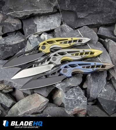 WE Knife Co. Isham Arrakis Knife Gold/Gray Titanium (3.5" Satin) 906C 7 WE Knife Co. Isham Arrakis Knife Gold/Gray Titanium (3.5" Satin) 906C - Image 5