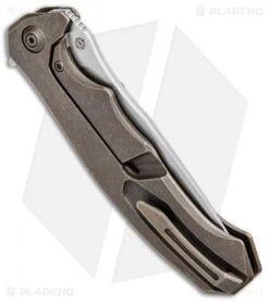 WE Knife Co. Kellen Bogardus 037 Frame Lock Knife Bronze Ti (4" BB/Polish) 910A -Benchmadess Zone WE Knife Co Kellen Bogardus 037 FL Bronze Ti BB Polish 910A BHQ 96898 jr side