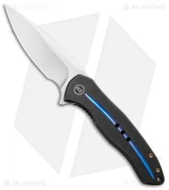 WE Knife Co. Kitefin Frame Lock Knife Blue Groove Ti (3.24" Satin) 2001E
