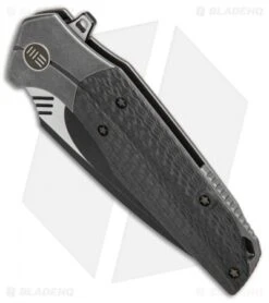 WE Knife Co. Nitida Frame Lock Knife Gray Ti/CF (3.5" Black SW) 707A -Benchmadess Zone WE Knife Co Nitida gray ti cf black sw 707A BHQ 72346 er spine