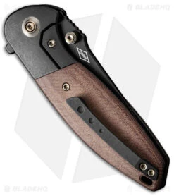WE Knife Co. Nitro Mini Frame Lock Knife Ti + Micarta (3.13" Black) WE22015-4 -Benchmadess Zone WE Knife Co Nitro Mini FL Natural Micarta Black BHQ 177968 jr side
