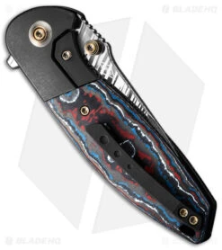 WE Knife Co. Nitro Mini Frame Lock Knife Ti + Nebula CF (3.13" Damasteel) -Benchmadess Zone WE Knife Co Nitro Mini FL Ti Nebula CF Damasteel BHQ 177969 jr side