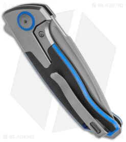 WE Knife Co. Press Check DP Ti + Black/Blue G-10 (3.17" Bead Blast) 20078B-2 8 WE Knife Co. Press Check DP Ti + Black/Blue G-10 (3.17" Bead Blast) 20078B-2 -Benchmadess Zone WE Knife Co Press Check DP Ti Black Blue G 10 BB WE20078B 2 BHQ 142698 jr side