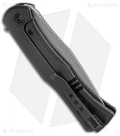 WE Knife Co. Primoris Frame Lock Knife Black Titanium (3.5" Stonewash) -Benchmadess Zone WE Knife Co Primoris FL Black Ti SW WE20047A 2 BHQ 135788 jr side