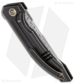 WE Knife Co. Quixotic Frame Lock Bronze/Black Ti (3.45" Damascus) WE21016-DS1 8 WE Knife Co. Quixotic Frame Lock Bronze/Black Ti (3.45" Damascus) WE21016-DS1 -Benchmadess Zone WE Knife Co Quixotic FL Bronze Black Ti Damascus BHQ 144170 jr side